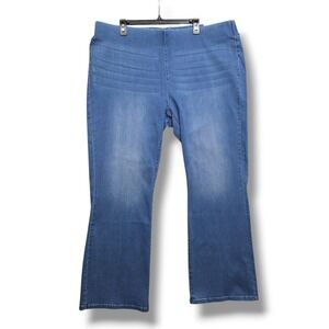 Soft Surroundings Pull On Bootcut‎ Jeans Womens 2X 22W Supremely Soft High Rise